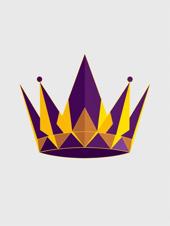 geometric crown clipart design