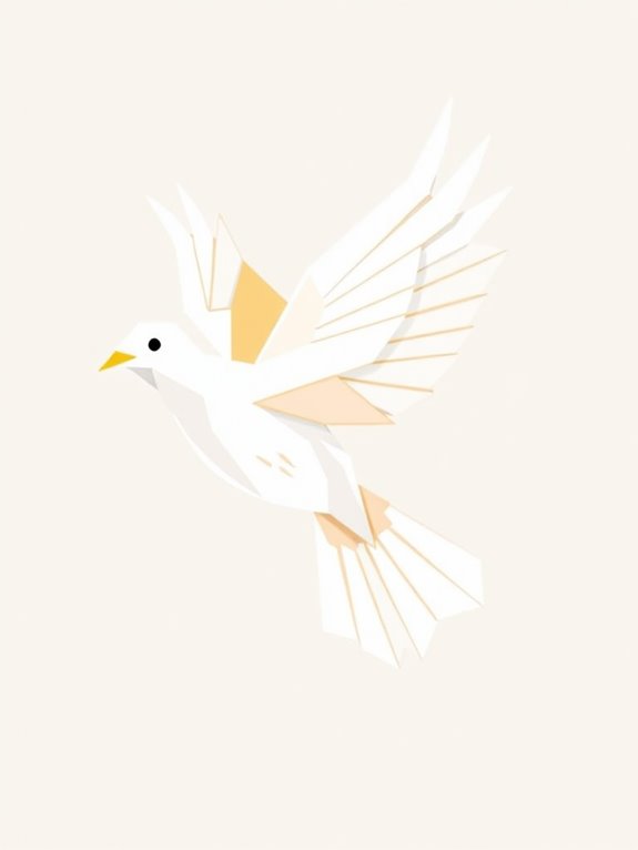 geometric dove clipart design