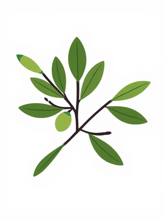 geometric olive branch illustration