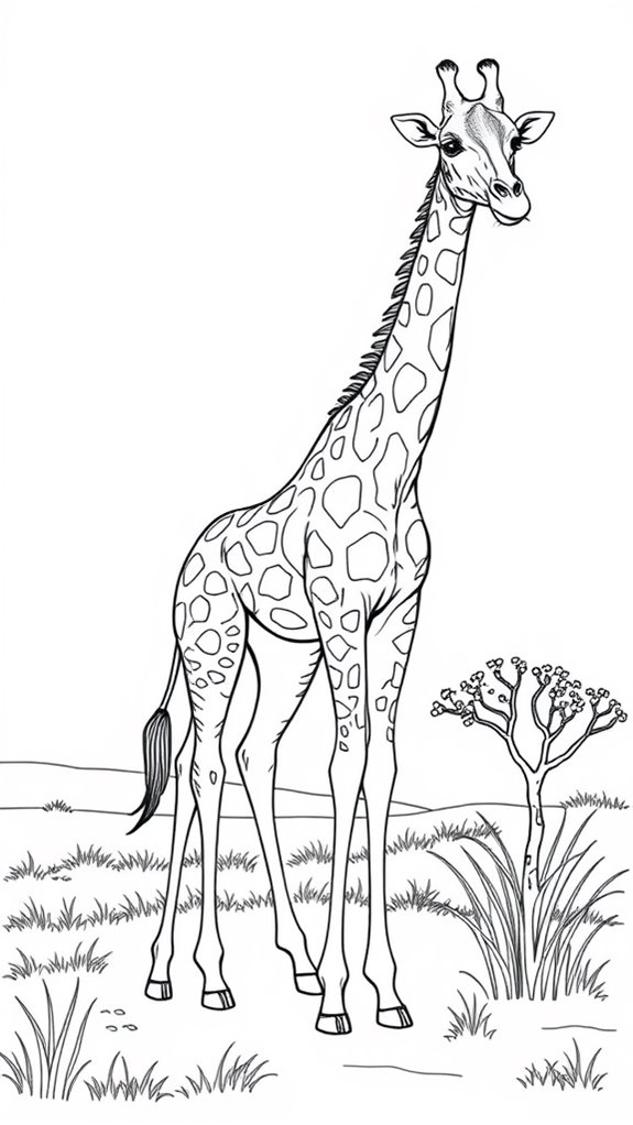 giraffe coloring activity sheet