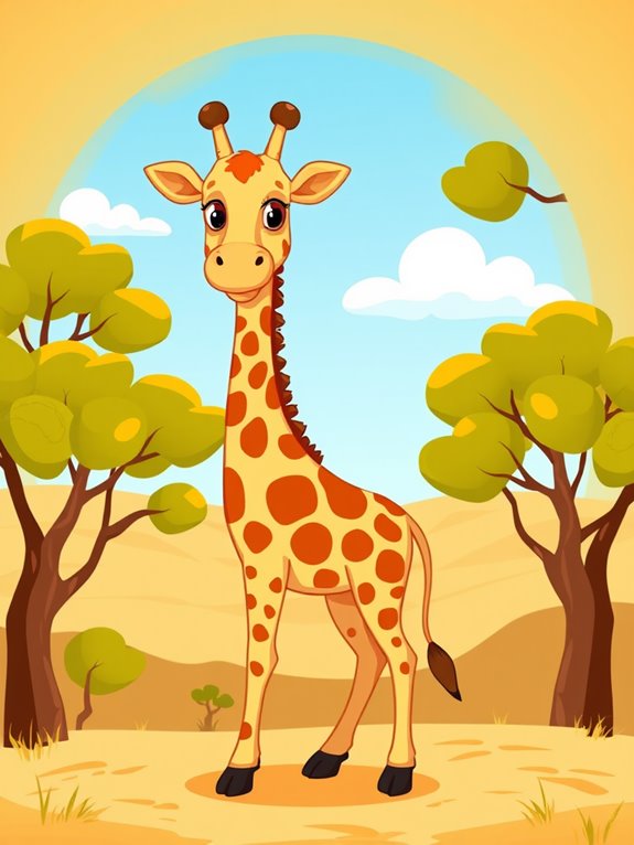 giraffe illustration graphic design