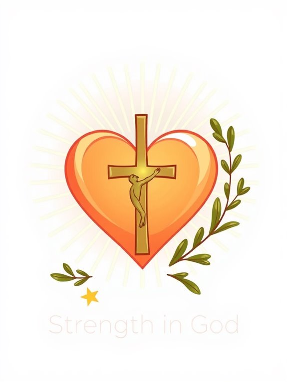 god s strength heart clipart