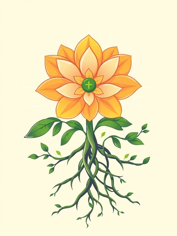 god strength flower clipart