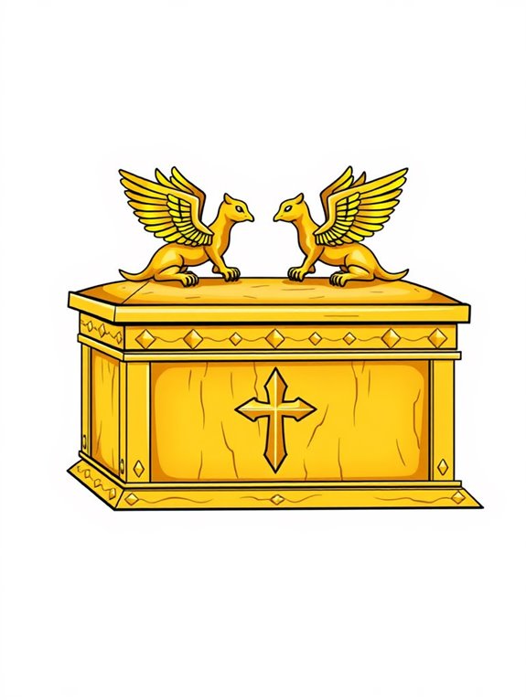 golden ark covenant clipart