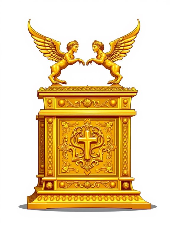 golden ark covenant clipart