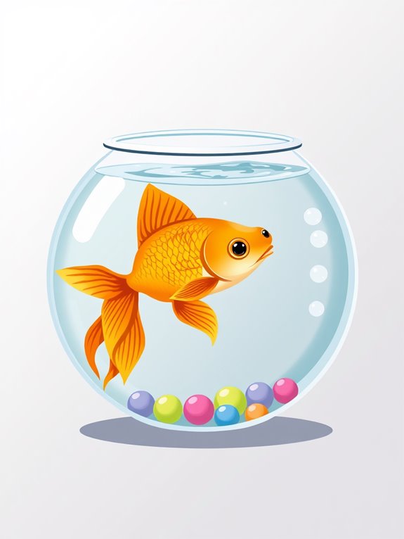 goldfish swimming in bowl