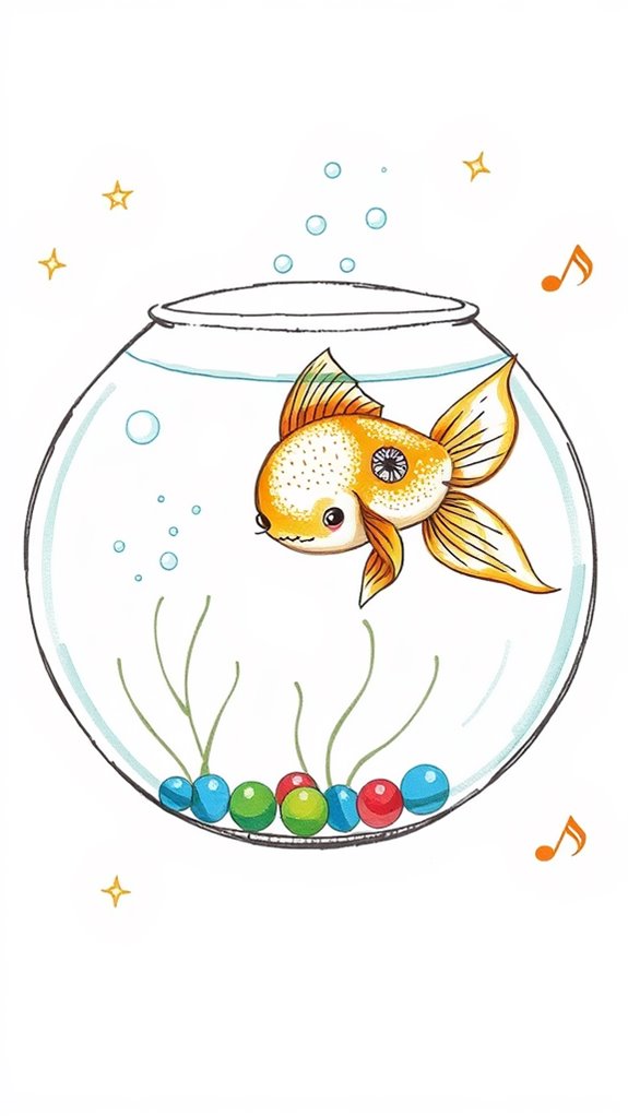 goldfish swimming in bowl