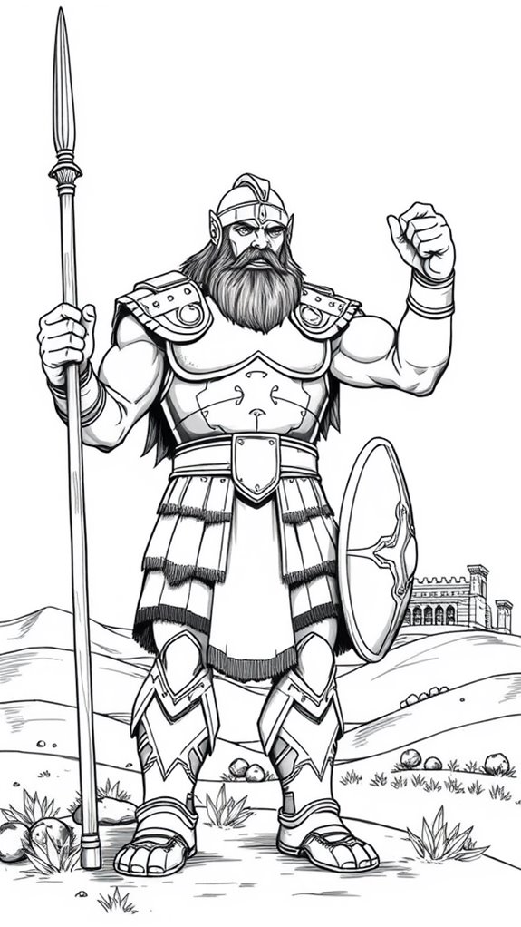 goliath coloring page activity