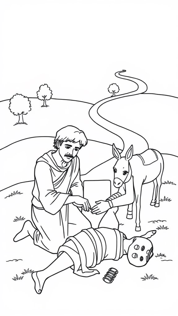 good samaritan coloring page