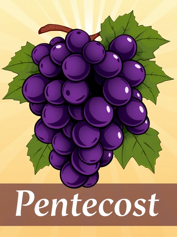 grapes pentecost illustration graphic