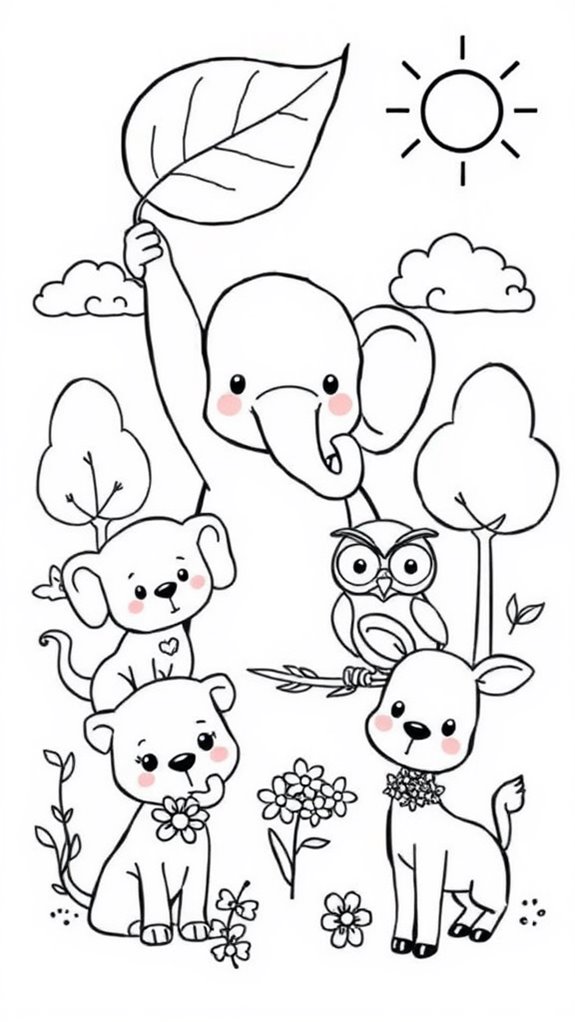 grateful creatures coloring page