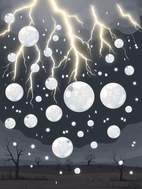 hail and lightning illustration