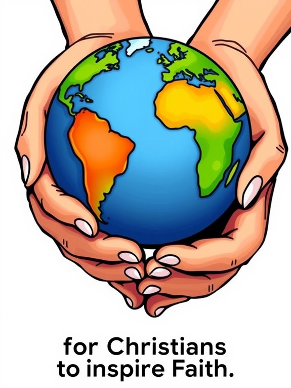 hands grasping earth globe