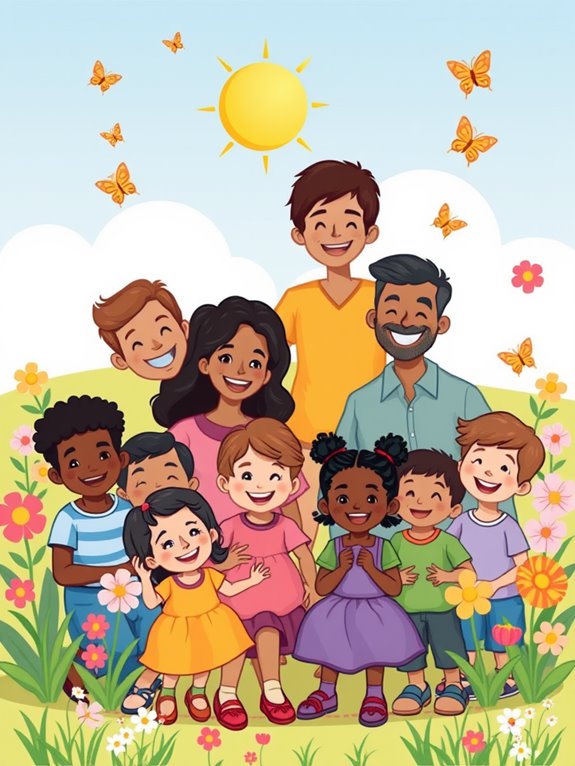 happy family clipart image