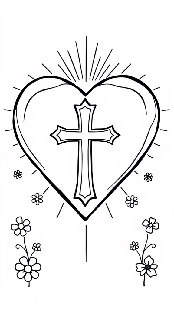 heart and cross design