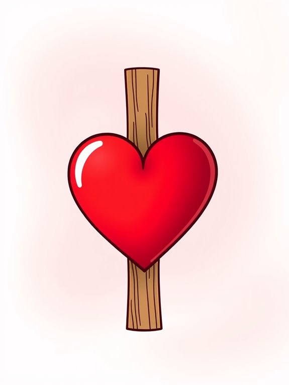 heart and cross design