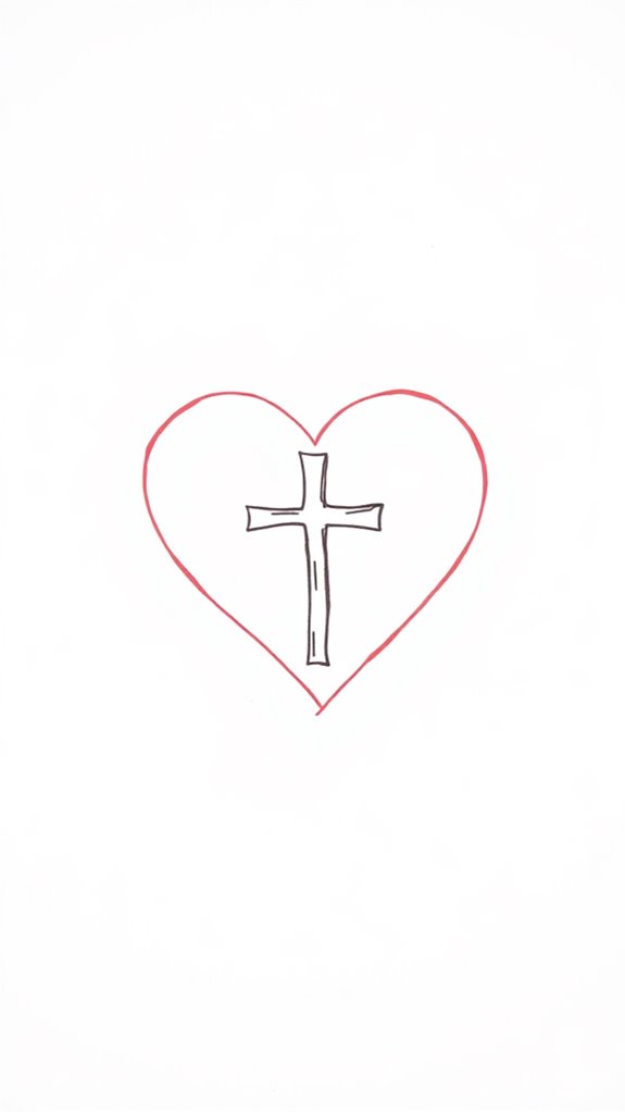 heart and cross illustration