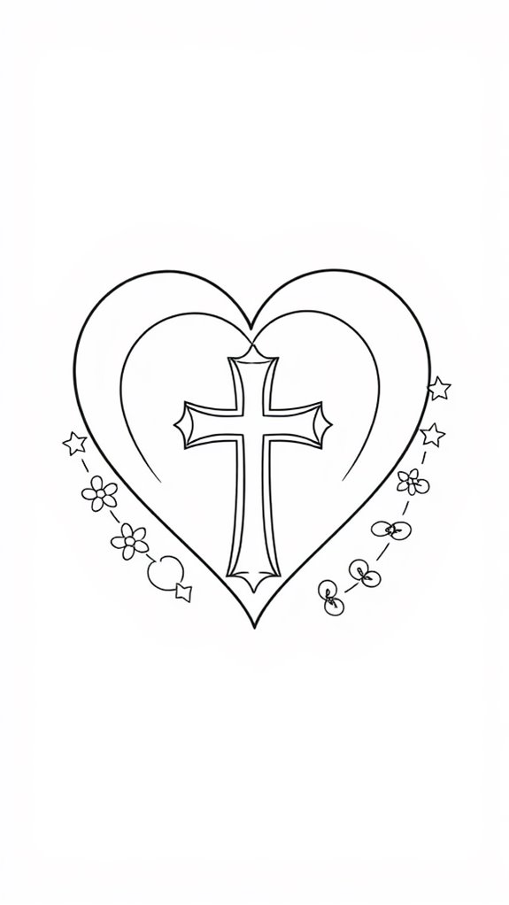 heart and cross illustration