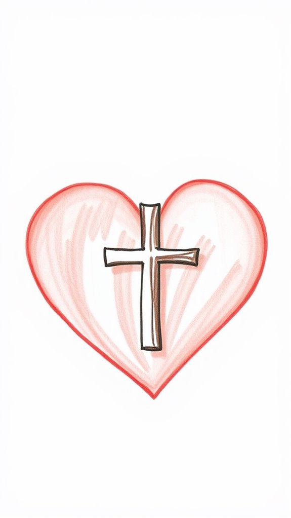 heart and cross illustration