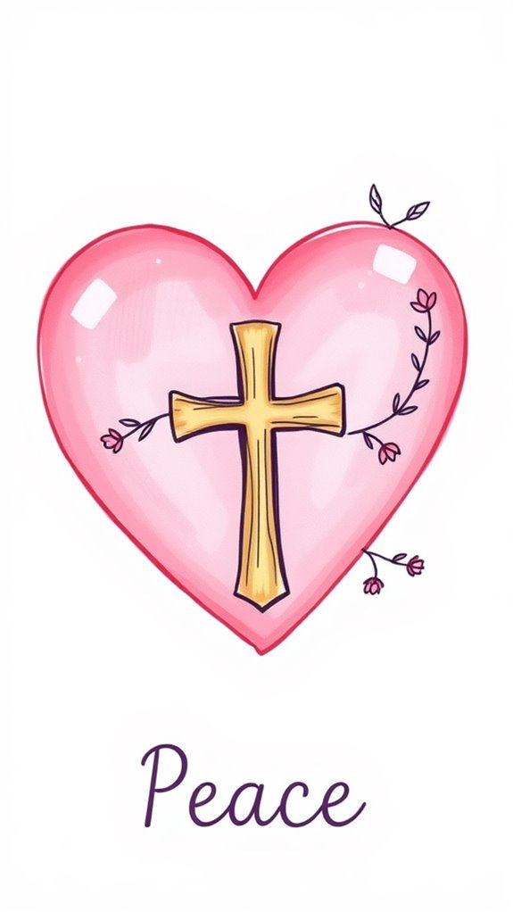 heart and cross peace