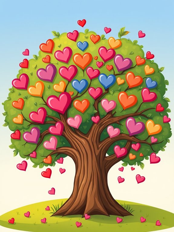 heart shaped tree clipart image