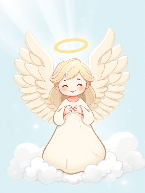 heavenly angel graphic illustration