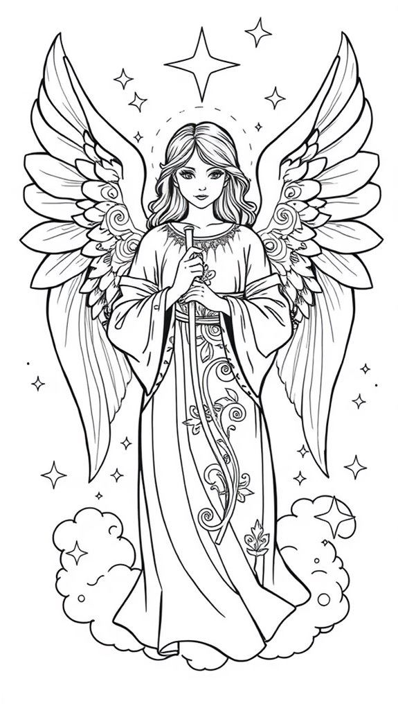 heavenly being coloring page