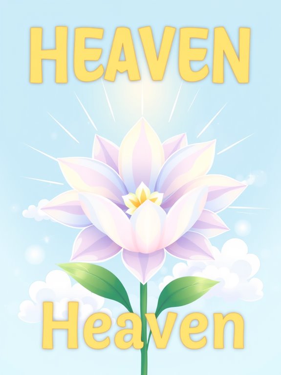 heavenly floral illustration graphic