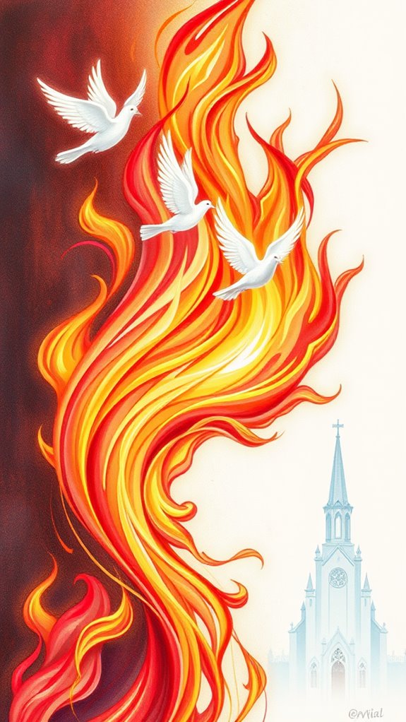 holy spirit flame drawing