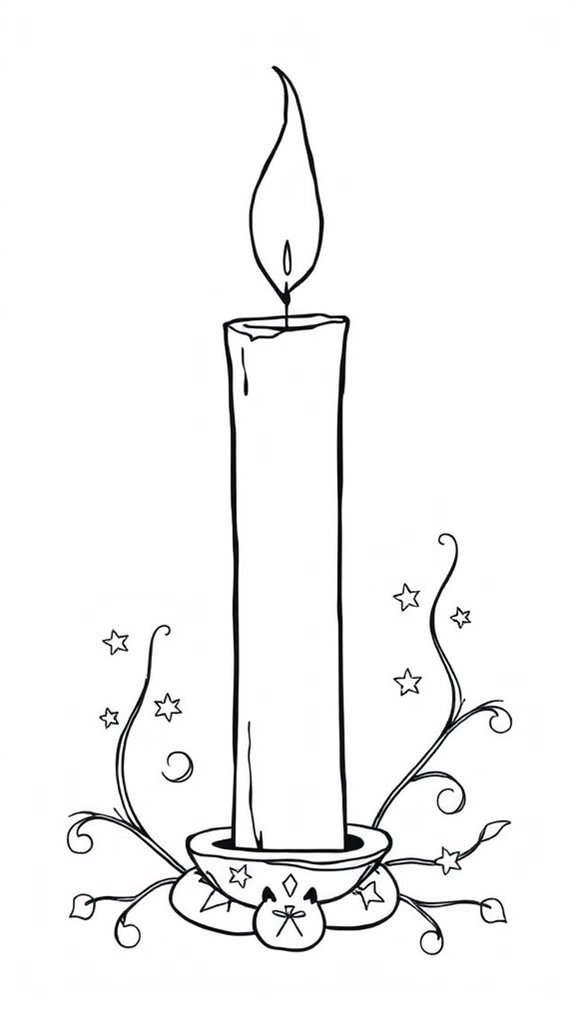 hope candle coloring page