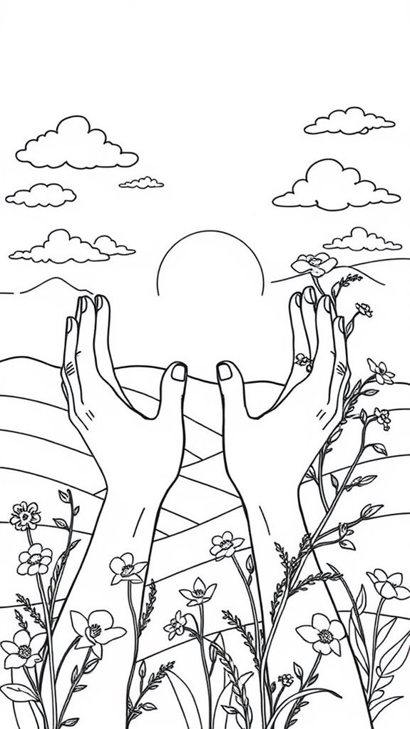 hopeful grayscale coloring page