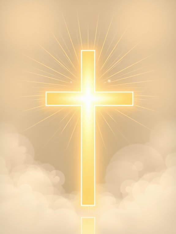 illuminated cross clipart design