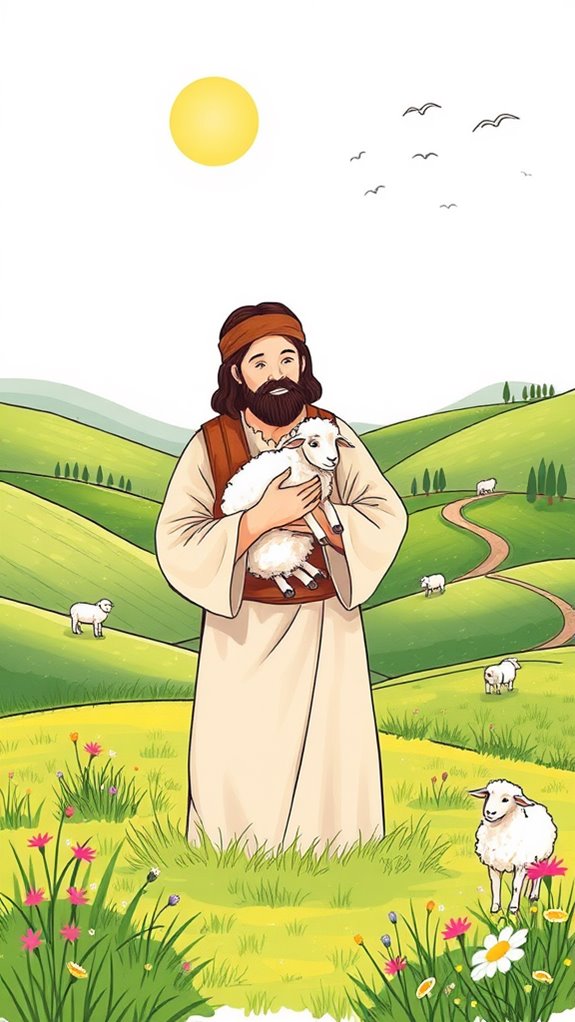 illustration of wandering sheep