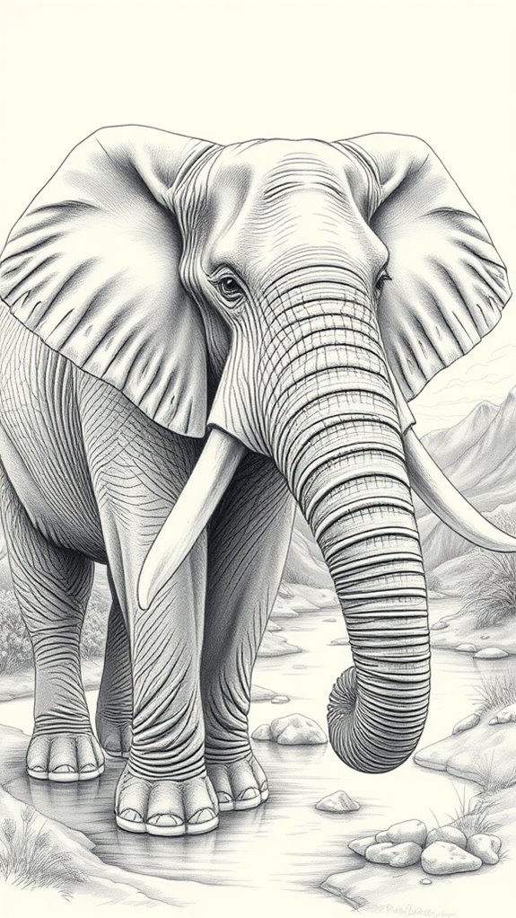 impressive elephant artwork creation