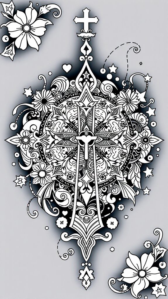 intricate christian symbol art