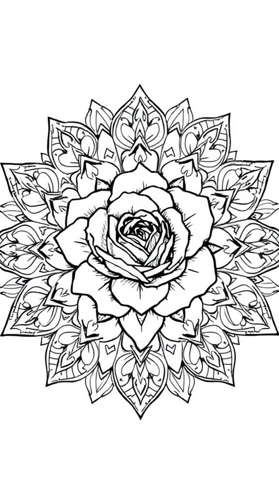 intricate floral mandala design