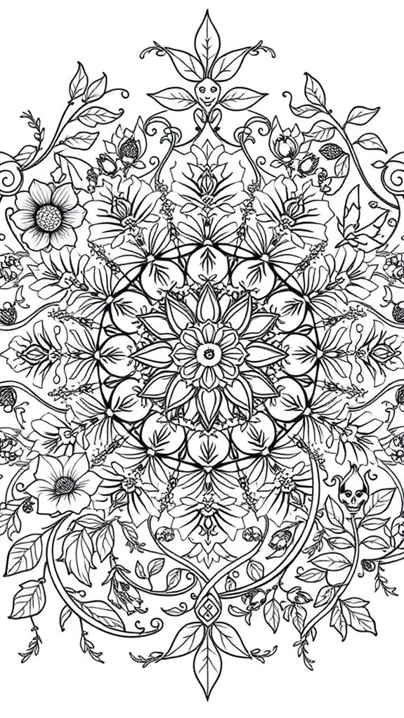 intricate mandala coloring page