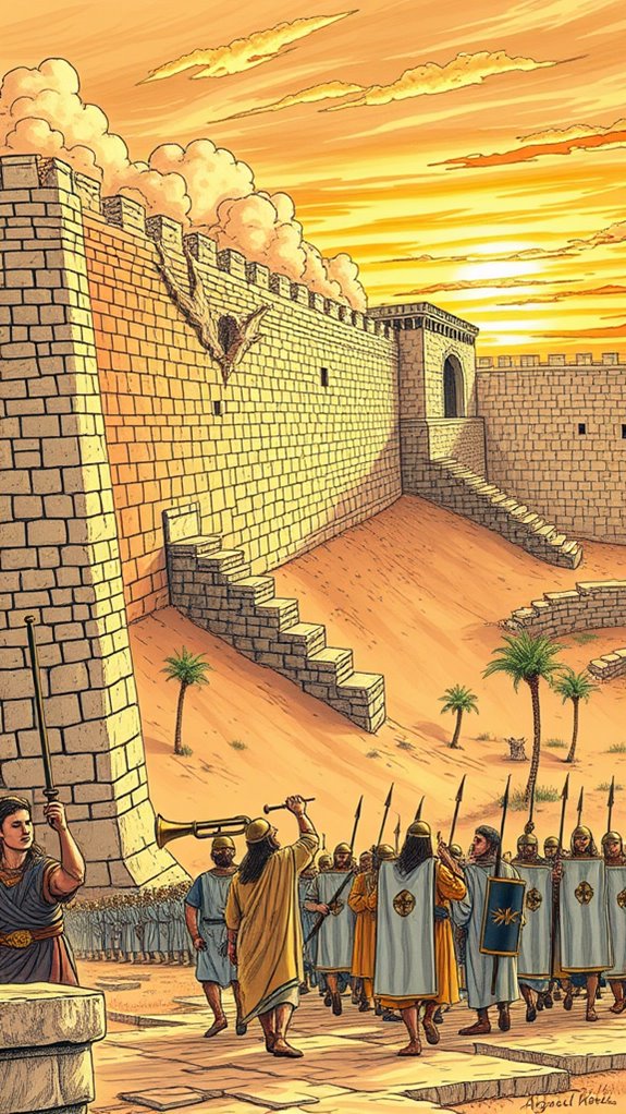 jericho s walls depicted artistically