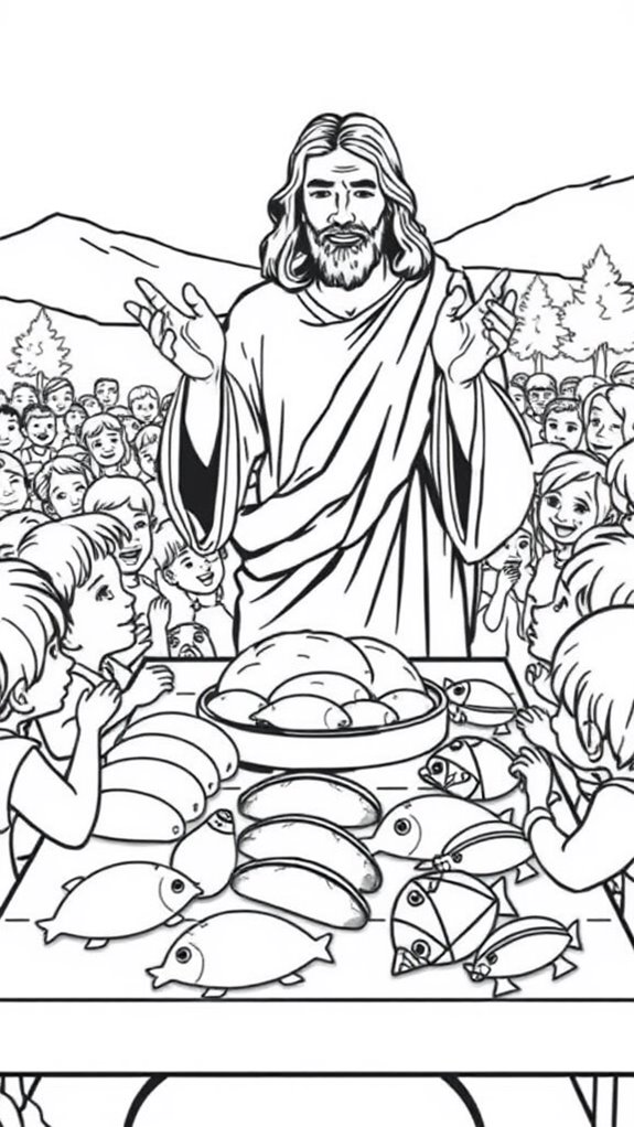 jesus blesses the meal