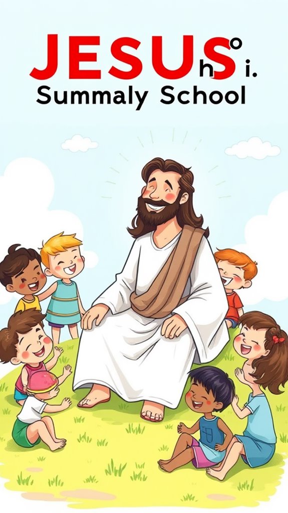 jesus blessing children illustration