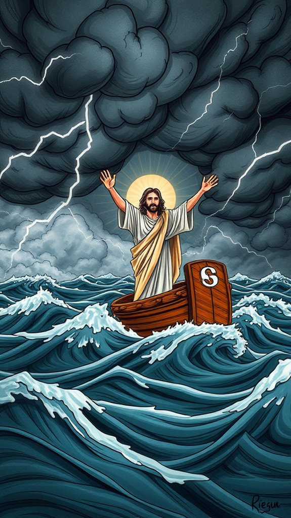 jesus calms fierce storm