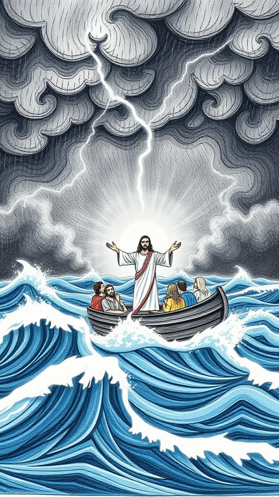 jesus calms raging storm