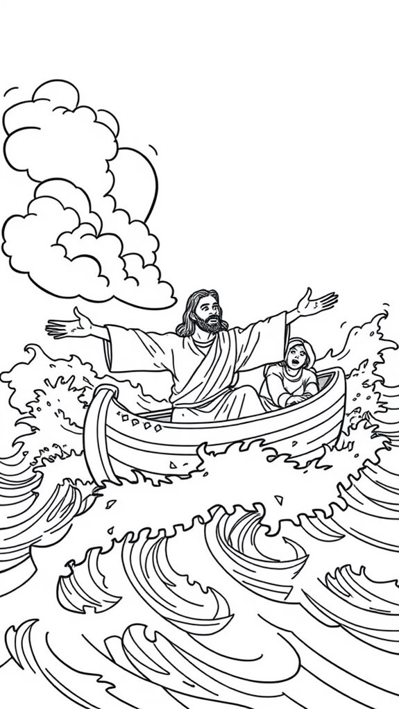 jesus calms raging storm