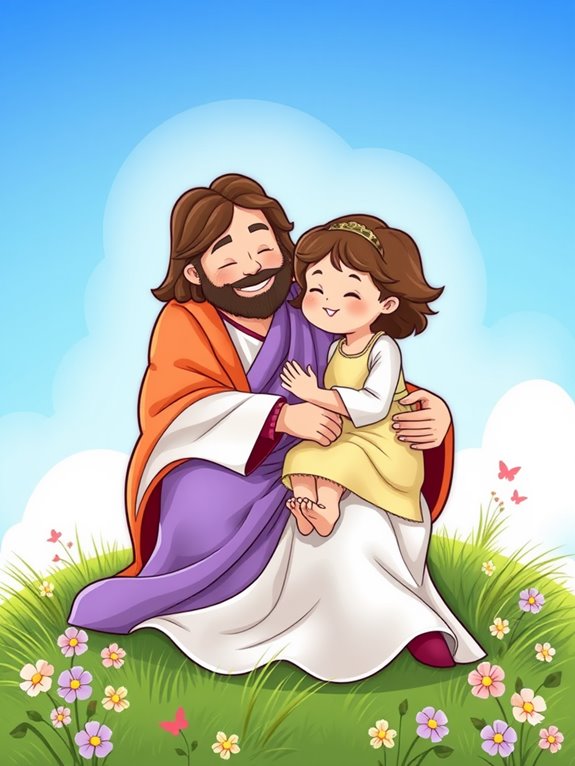 jesus comforting a child