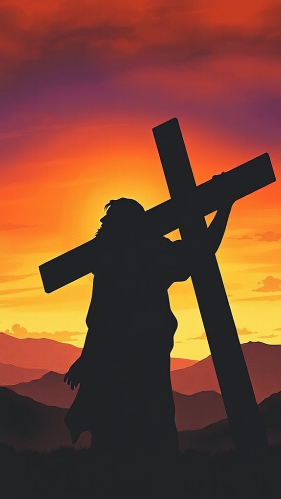 jesus cross silhouette art