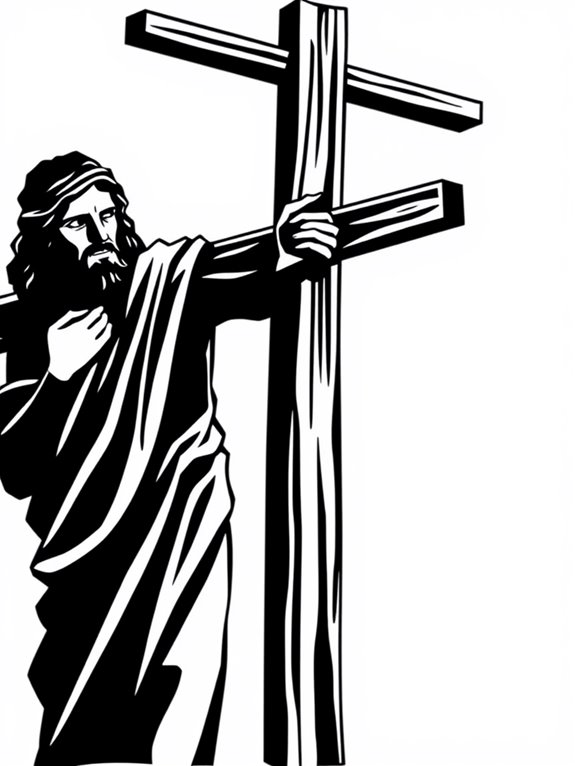 jesus cross silhouette image