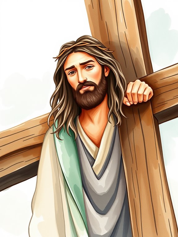 jesus cross watercolor clipart