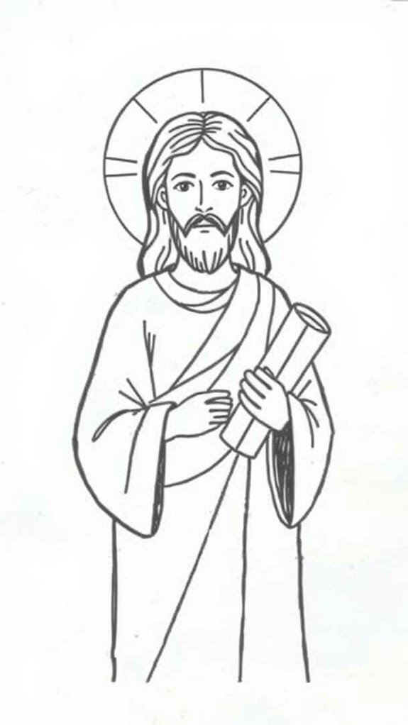 jesus disciple icon drawing