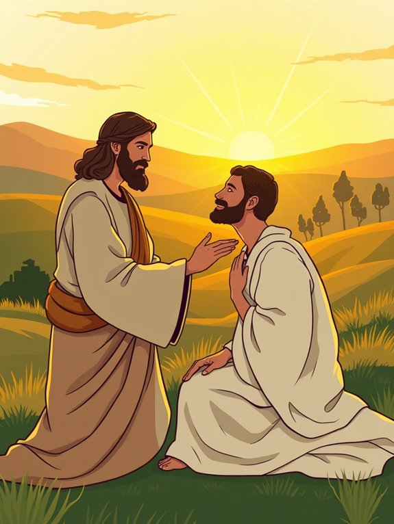 jesus healing at sunrise