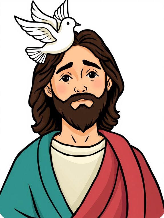 jesus holding a dove